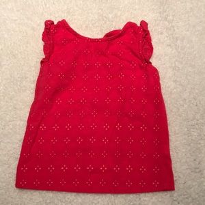 Dark pink baby gap tank with ruffle sleeves 3t